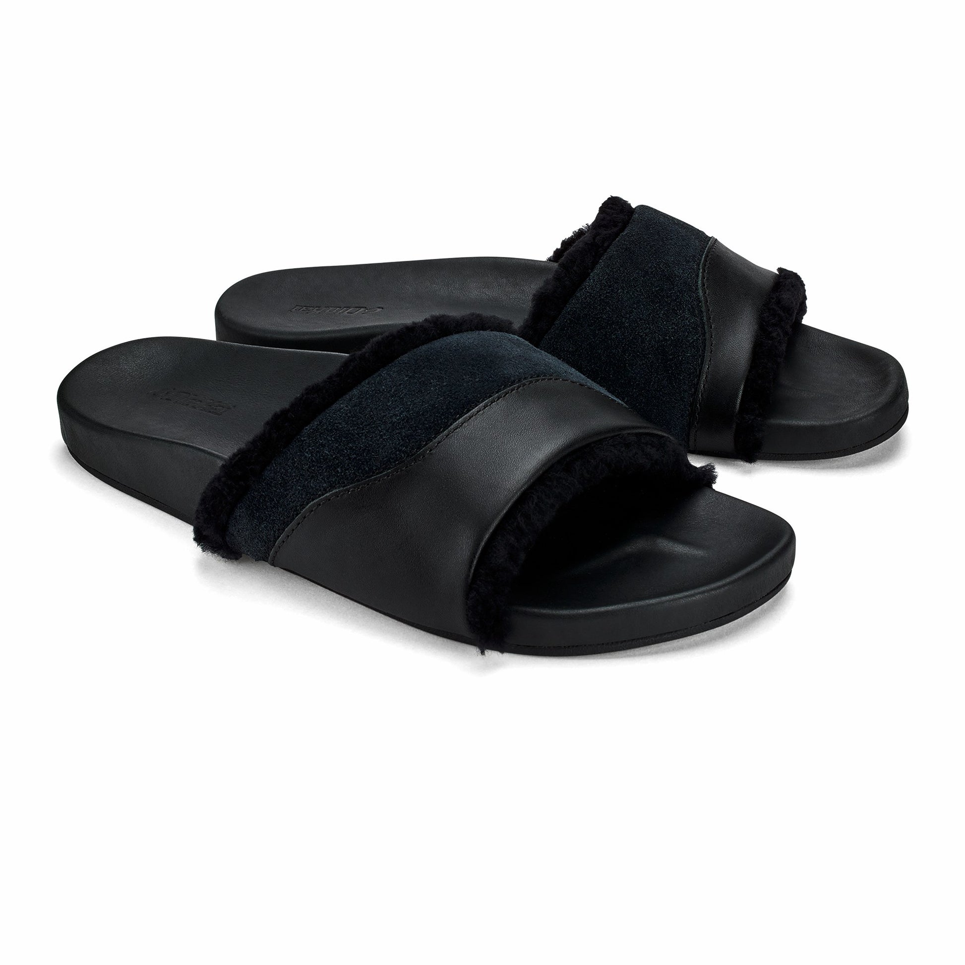 Olukai Hō‘ala Slide Slide Slipper Sandals - Black