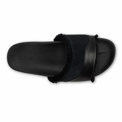 Olukai Hō‘ala Slide Slide Slipper Sandals - Black