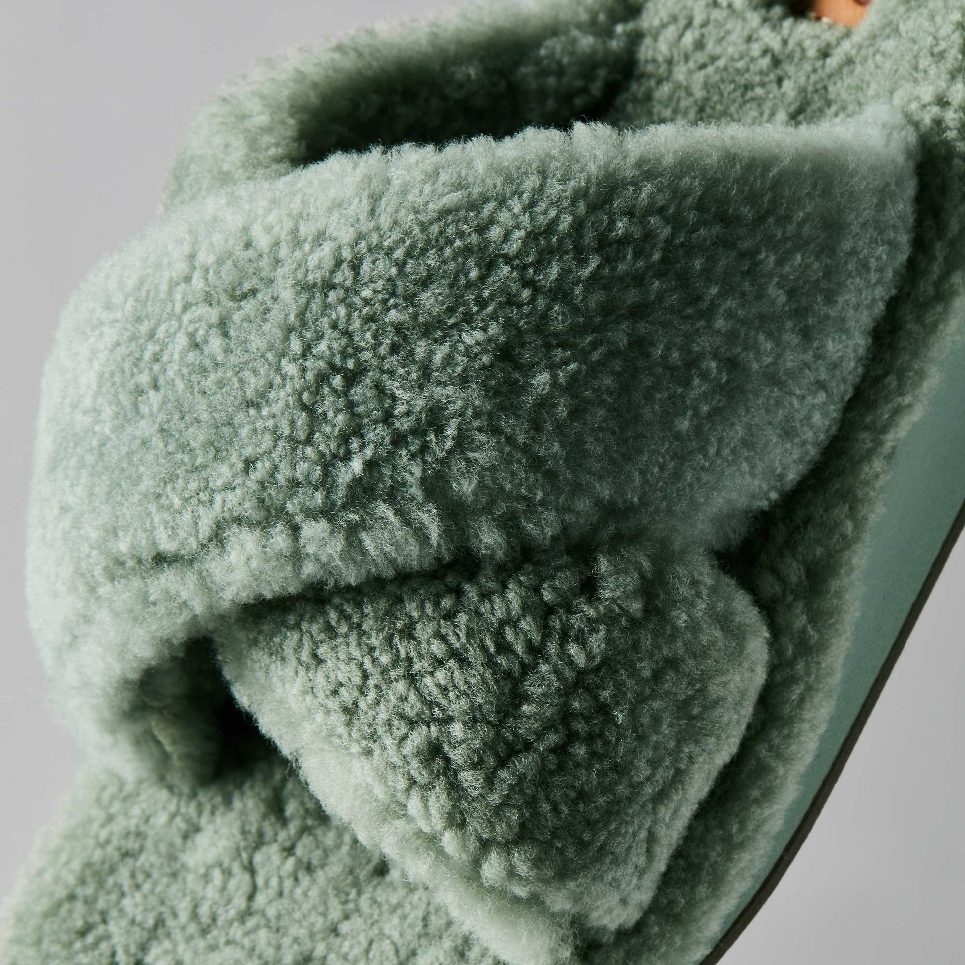 Olukai Hila Heu Slide Slipper Sandals - Muted Green