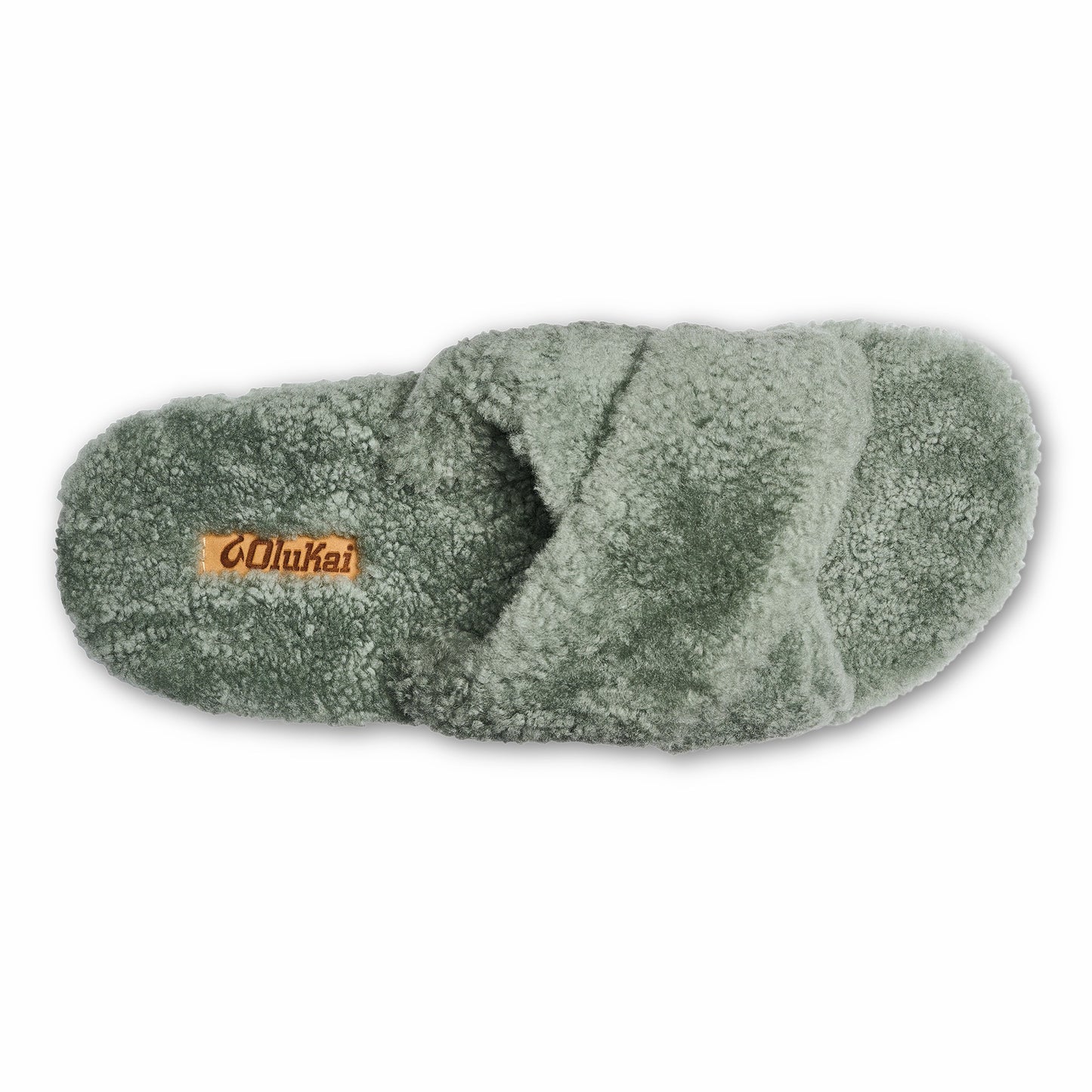 Olukai Hila Heu Slide Slipper Sandals - Muted Green