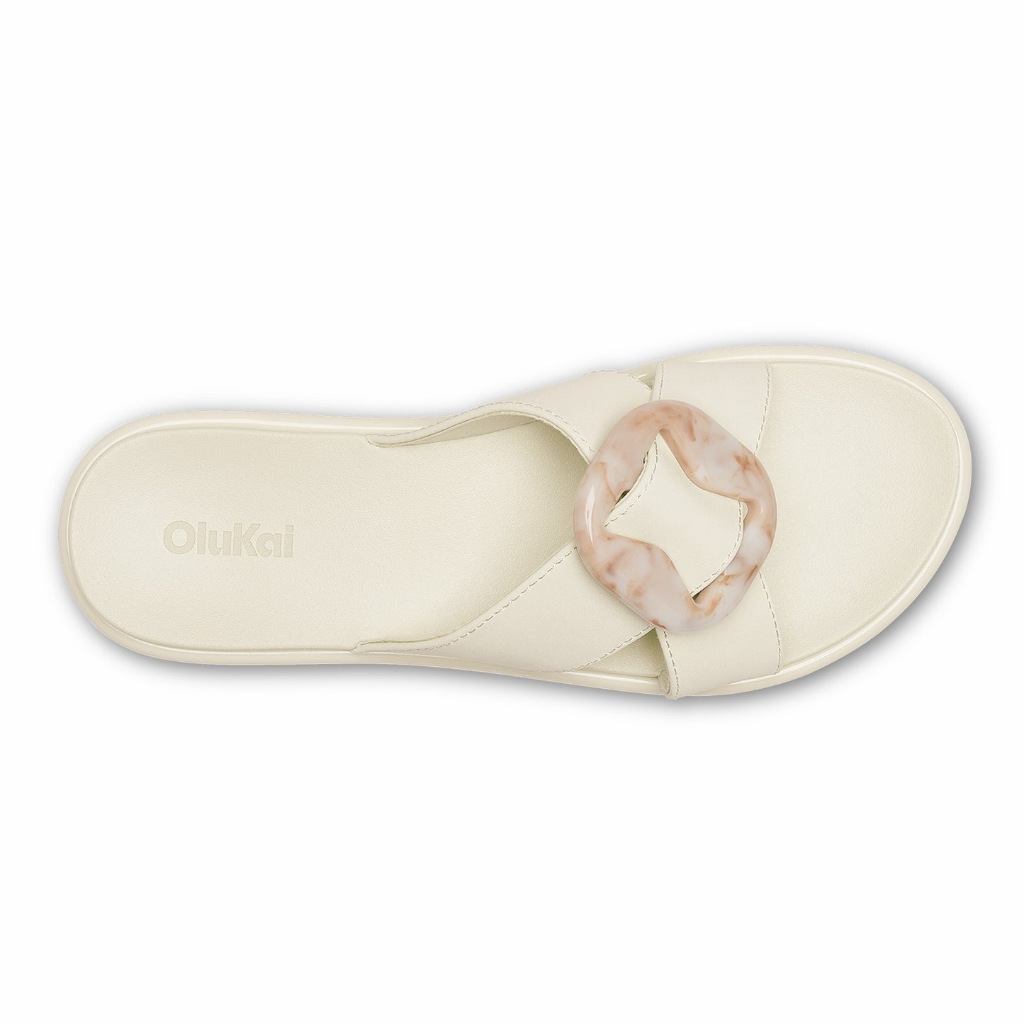 Olukai La‘i Slide Slide Beach Sandals - White Sand