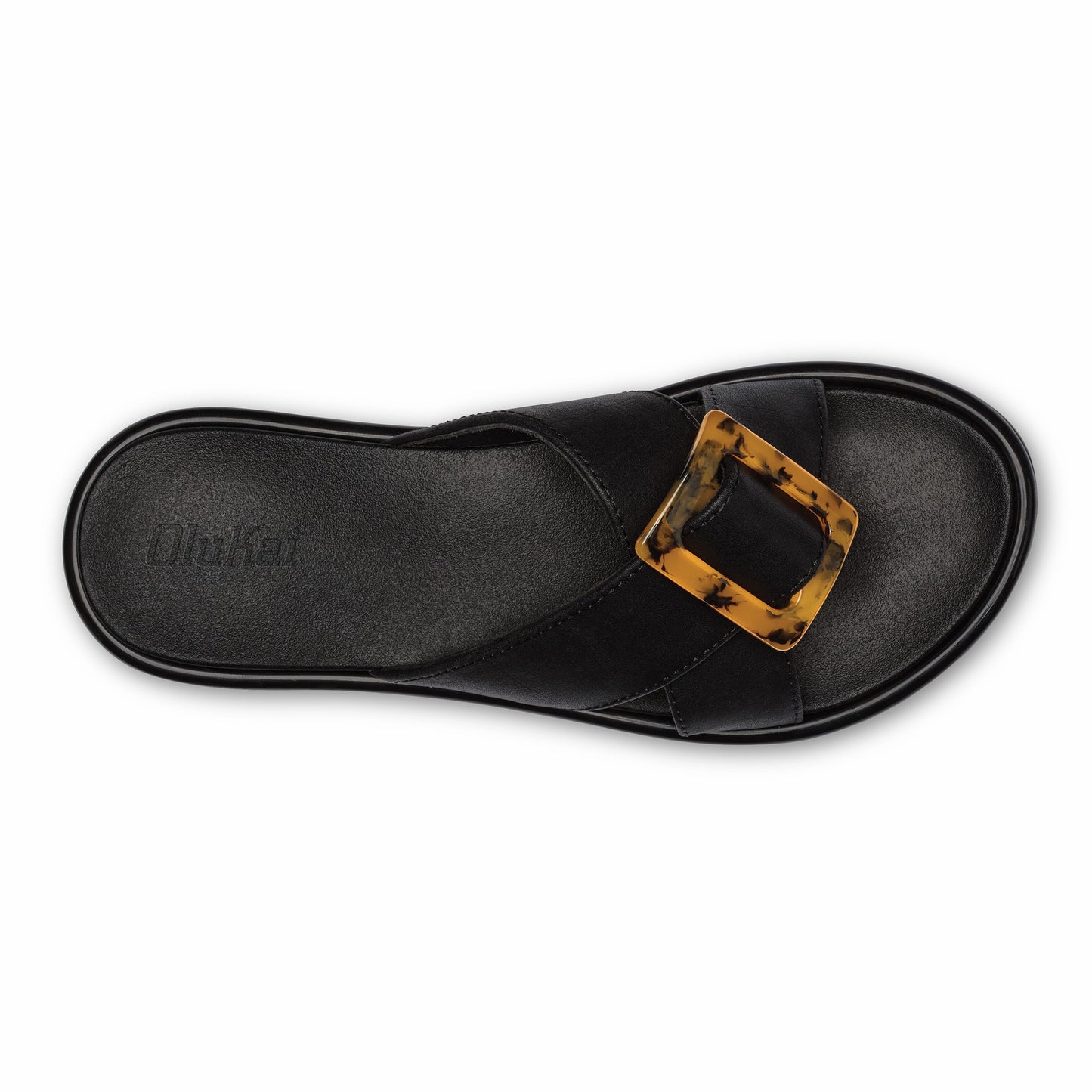 Olukai La‘i Slide Slide Beach Sandals - Black
