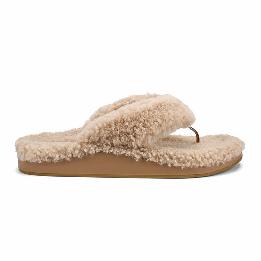 Olukai Kīpe'a Heu Women‘s Flip Flop Slippers - Tan