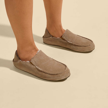 Olukai Nohea Leather Slippers - Tan