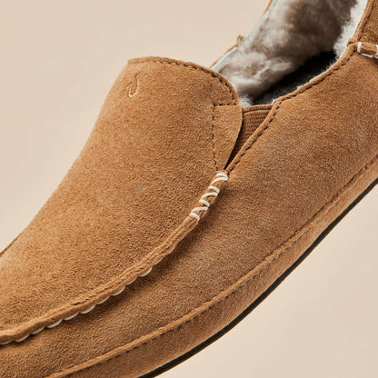 Olukai Nohea Leather Slippers - Tan