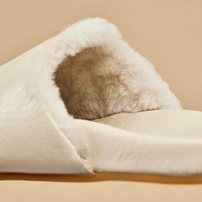 Olukai Kōnea Leather Slipper Mules - Bone