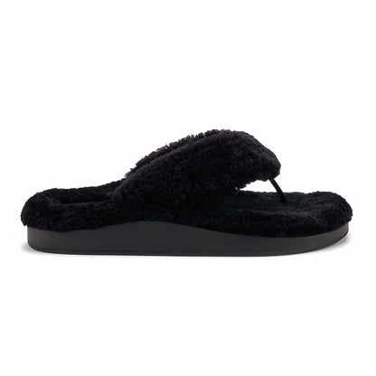 Olukai Kīpe'a Heu Women‘s Flip Flop Slippers - Black