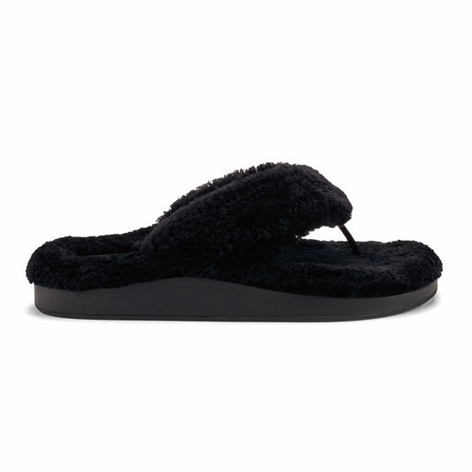Olukai Kīpe'a Heu Women‘s Flip Flop Slippers - Black