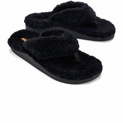 Olukai Kīpe'a Heu Women‘s Flip Flop Slippers - Black