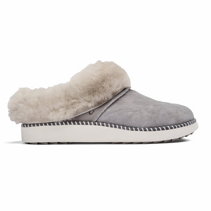 Olukai Ku‘i Fuzzy Slip-On Slippers - Fog