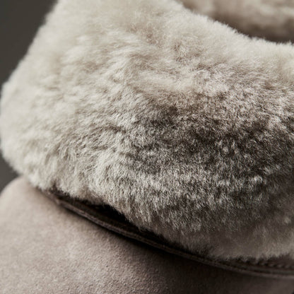 Olukai Ku‘i Fuzzy Slip-On Slippers - Fog