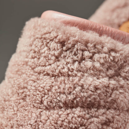 Olukai Pūpū Mua Shearling Mule Slipper - Pink Sea Salt