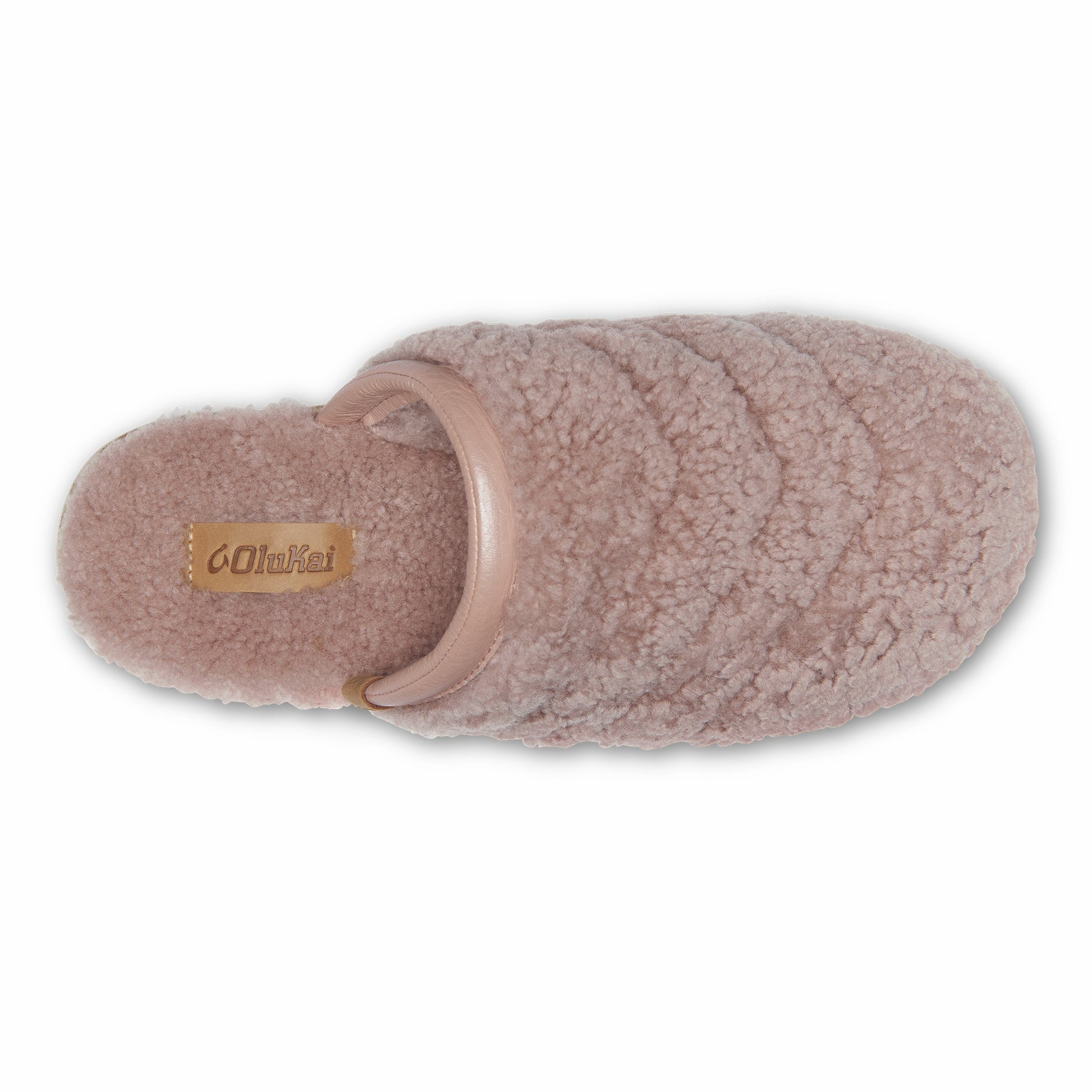 Olukai Pūpū Mua Shearling Mule Slipper - Pink Sea Salt