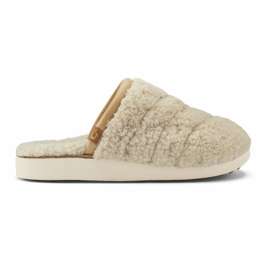 Olukai Pūpū Mua Shearling Mule Slipper - Tapa