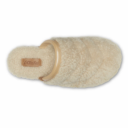 Olukai Pūpū Mua Shearling Mule Slipper - Tapa