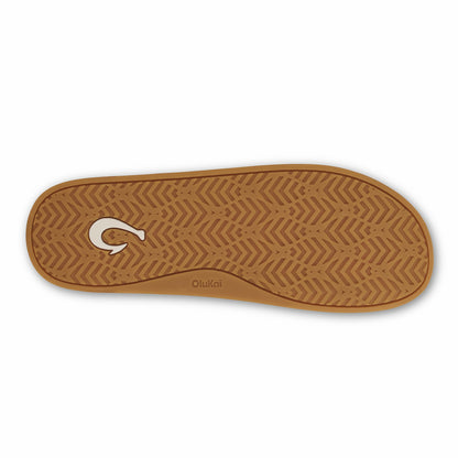 Olukai Kōnea Leather Slipper Mules - Saddle