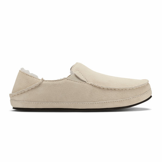 Olukai Nohea Leather Slippers - Bone