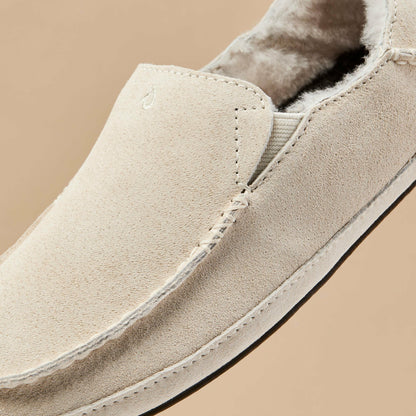 Olukai Nohea Leather Slippers - Bone