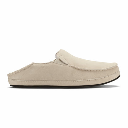 Olukai Nohea Leather Slippers - Bone