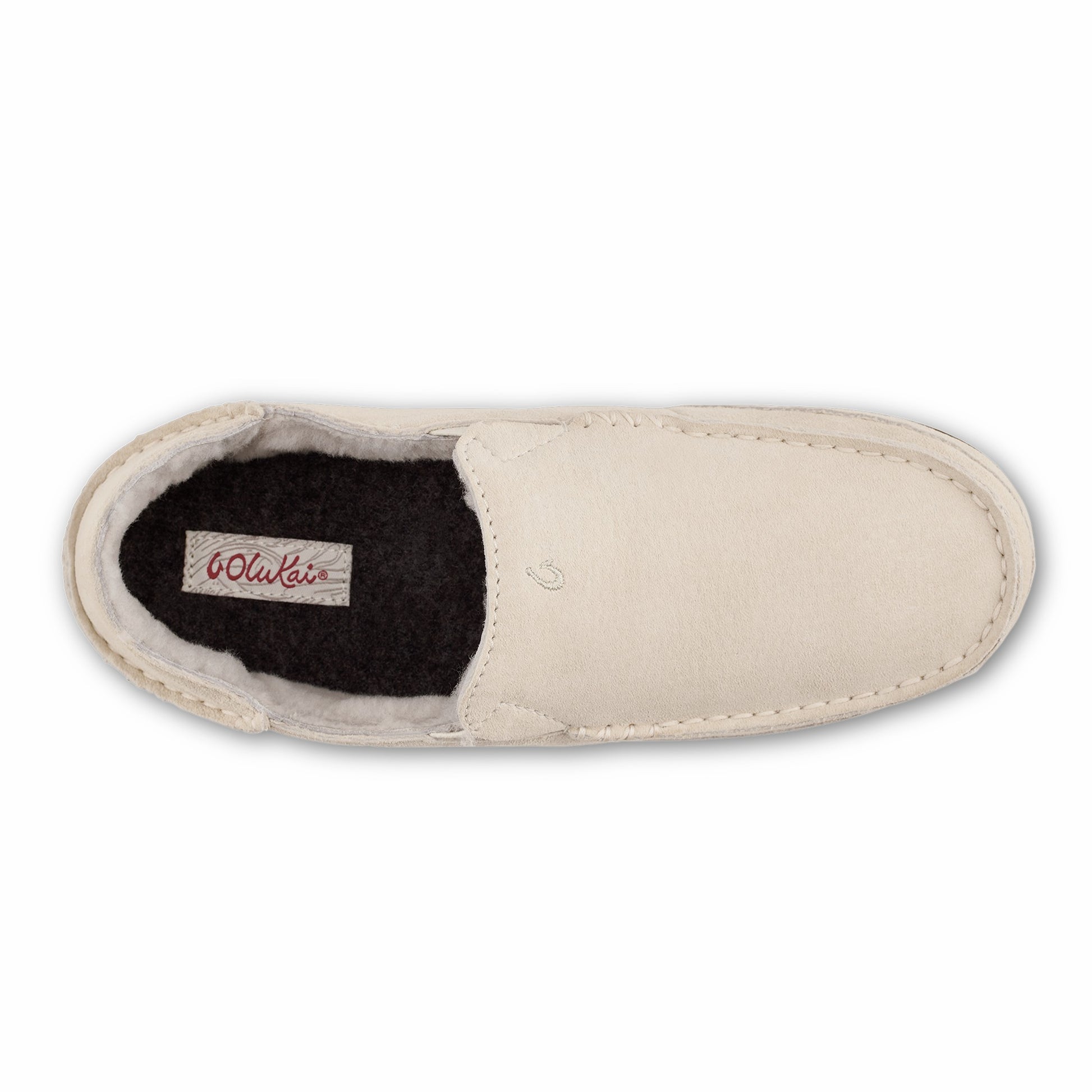 Olukai Nohea Leather Slippers - Bone
