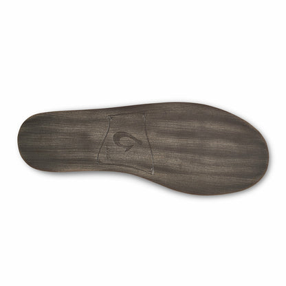 Olukai Nohea Leather Slippers - Pale Grey