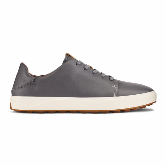 Olukai Wailea Waterproof Leather Golf Shoes - Stone