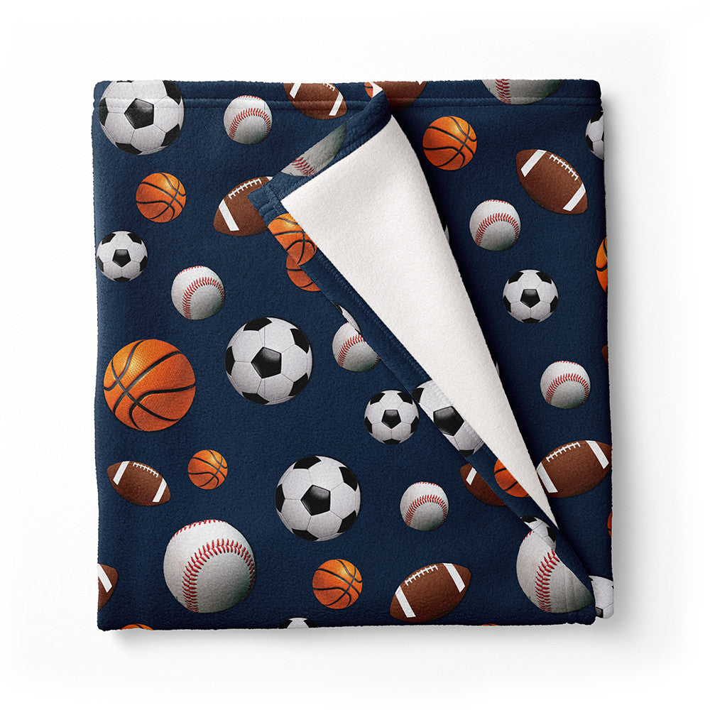 Navy Sports Fuzzy Throw Cozy Soft Blankets For Lounging / Top Trenz Online