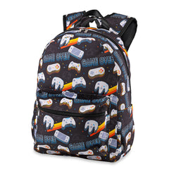 Top Trendy Gamer Canvas 2-Zipper Backpack / Top Trenz Outlets
