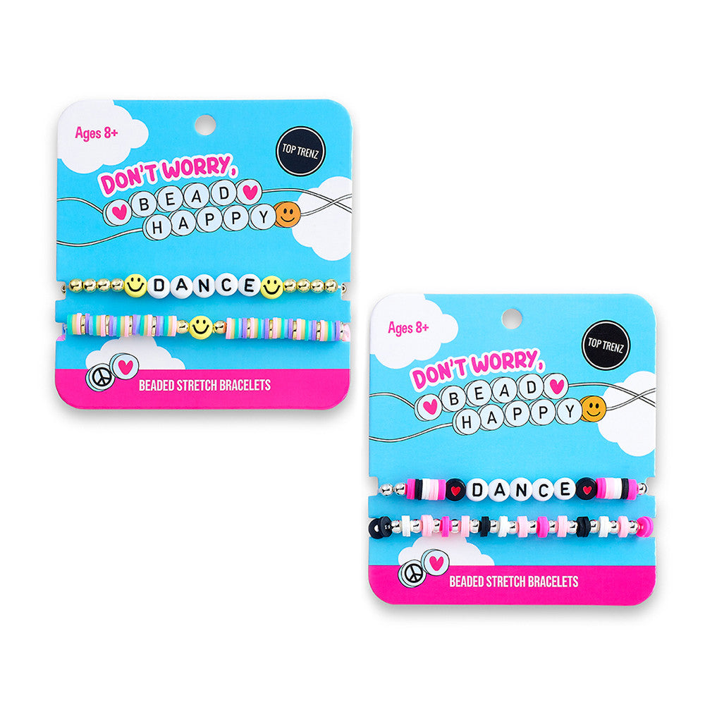 Don't Worry Bead Happy -Stretch Beaded Bracelets - Dance Edition / Top Trenz Online Shop