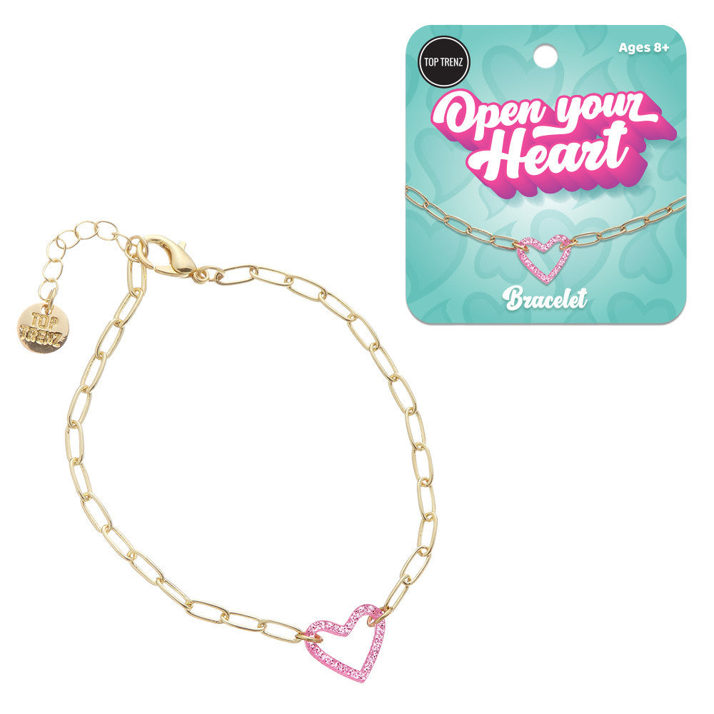 Chic Paperclip Heart Bracelets For Kids And Tweens / Top Trenz Sale