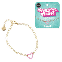 Chic Paperclip Heart Bracelets For Kids And Tweens / Top Trenz Sale
