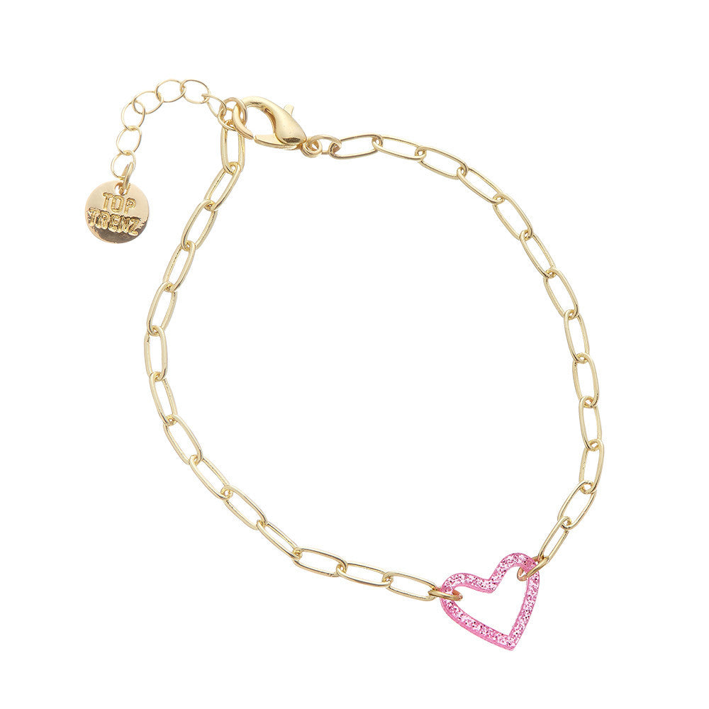 Chic Paperclip Heart Bracelets For Kids And Tweens / Top Trenz Sale