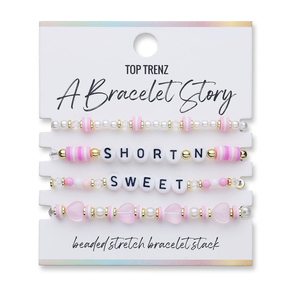 "Short N Sweet" Bracelet Set – Trendy Stackable Jewelry for Teens / Top Trenz US