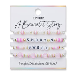 "Short N Sweet" Bracelet Set – Trendy Stackable Jewelry for Teens / Top Trenz US