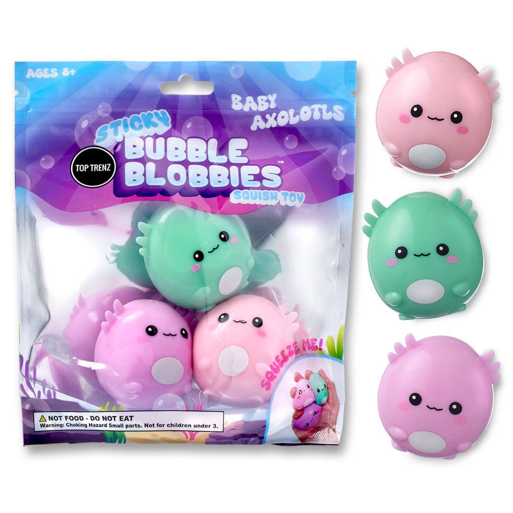 Sensory Sticky Fidget Bubble Foam Axolotl Toy / Top Trenz Outlets