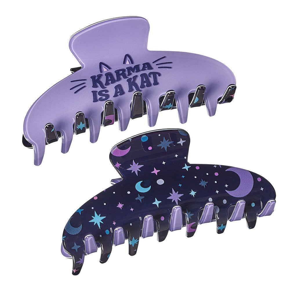 Cat Two Sided Printed Claw Hair Accessory Clip / Top Trenz Online