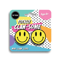 Mini Yellow Happy Claw Clips / Top Trenz Online
