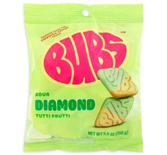 Bubs Godis Sour Diamond Tutti Frutti– Swedish Candy Favorite / Top Trenz US