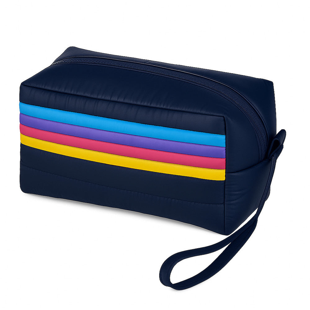 Retro Puffer Cosmetic Bag – Makeup & Toiletry Bag for Camp, Dorm & Travel / Top Trenz Online
