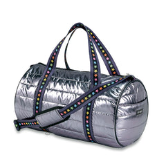 Gunmetal Puffer Duffels Overnight Bags / Top Trenz Discount
