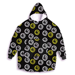 Hyped Print Fuzzy Oversized Hoodie Sweatshirt / Top Trenz Sale