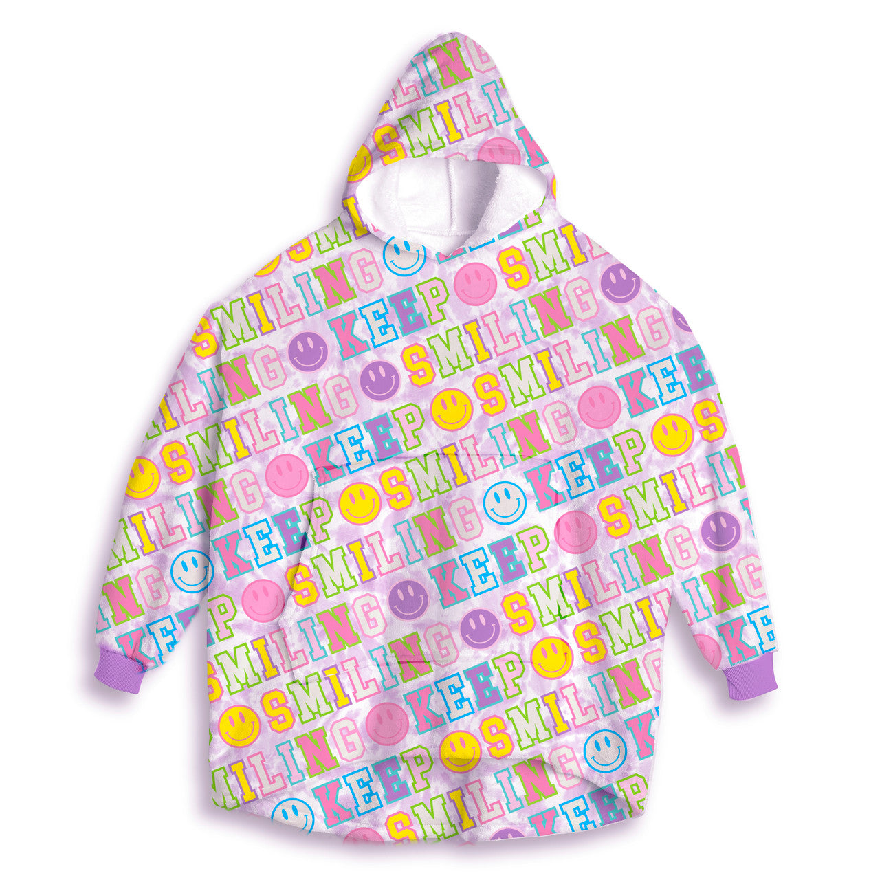 Fun Printed Fuzzy Oversized Hoodie Sweatshirt / Top Trenz Discount