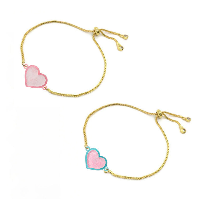 Colorful Acrylic Heart Bracelet – J.V.Cham Collection - A Perfect Gift for Someone You Love / Top Trenz Outlets