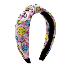 Tie Dye Smiley Knot Headband / Top Trenz US