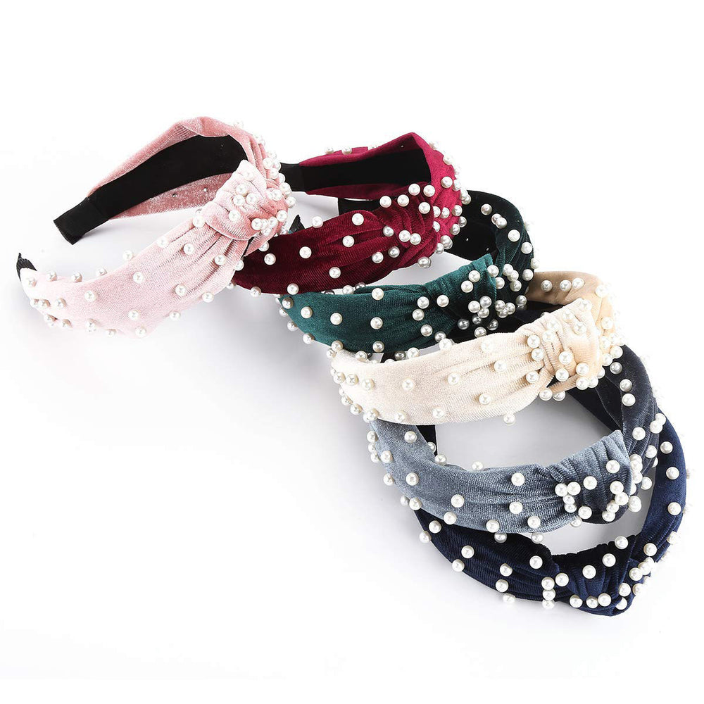 Pearl Headbands W/ Knots - Hair Accessories - Top Trenz / Top Trenz Outlets