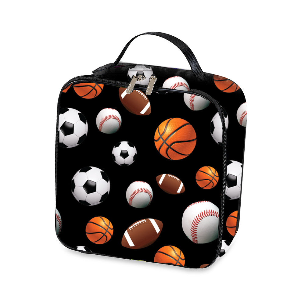 Black Sports Insulated Lunch Box For Camp And School / Top Trenz Online Shop