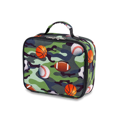 Green Camo Sport Canvas Insulated Lunch Box - Fun & Adventure-Ready / Top Trenz US