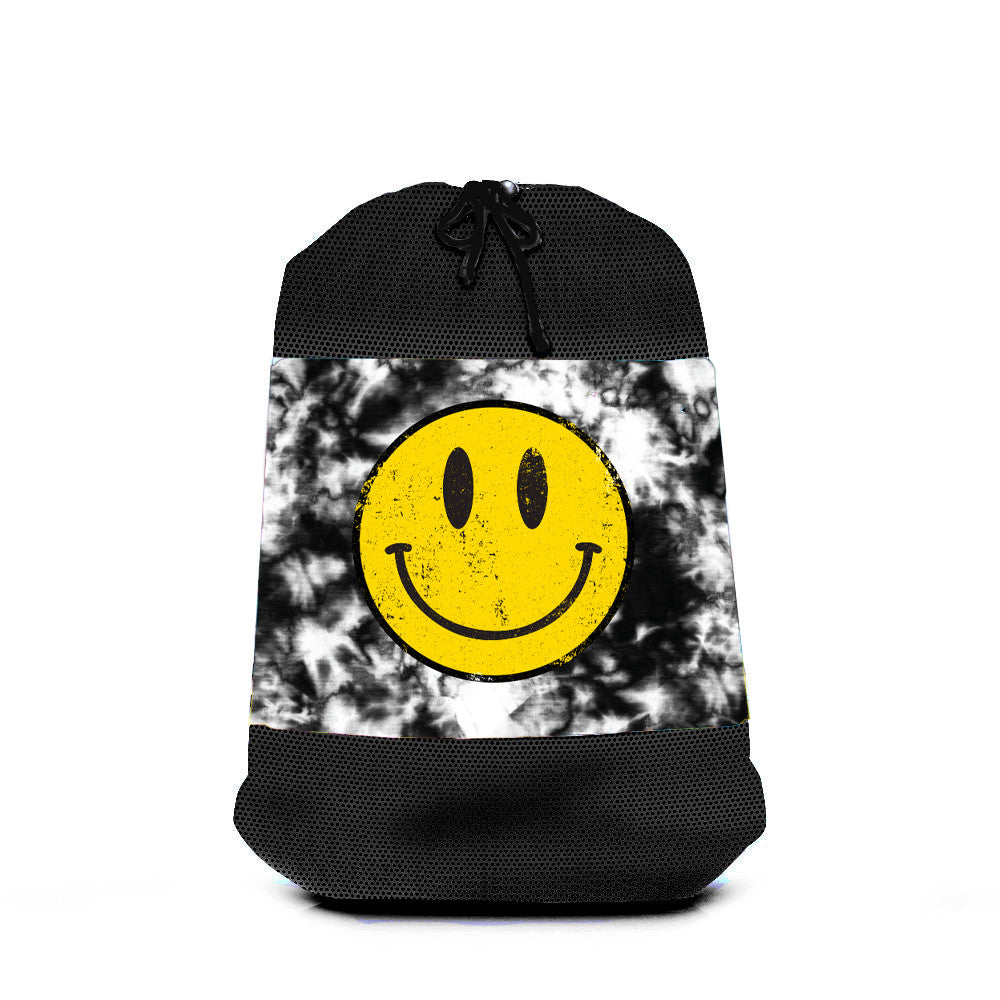 Cool Smiley Face Mesh Laundry Bag for Summer Camp and Dorm / Top Trenz Sale