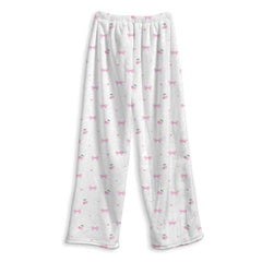 Girls Fuzzy Lounge Pants Cherry And Bows – Soft Cozy Pajama Bottoms / Top Trenz Online Shop