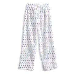 Girls Fuzzy Lounge Pants with Colorful Multi-Heart Pattern – Soft Cozy Pajama Bottoms / Top Trenz Online
